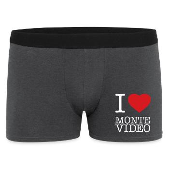 I LOVE MONTEVIDEO Uruguay - Männer Boxer Shorts - Anthrazit - Vorne