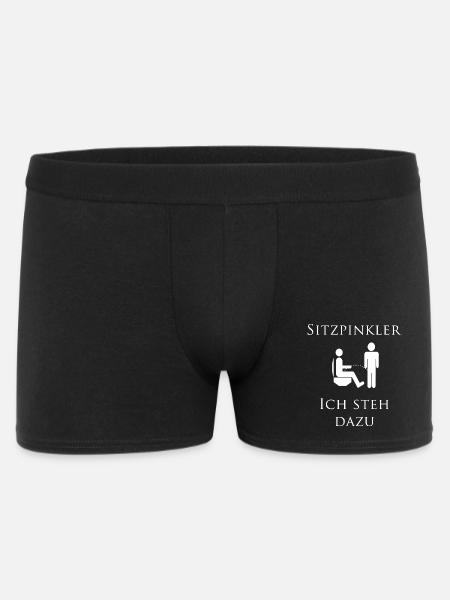 Sitzpinkler - ich steh dazu - Männer Boxer Shorts - Schwarz