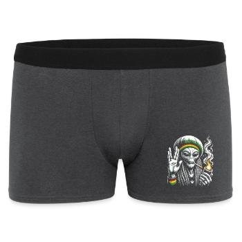 Rasta Alien – Chill and Cosmic Vibes Design - Men's Boxer Shorts - charcoal grey - Front