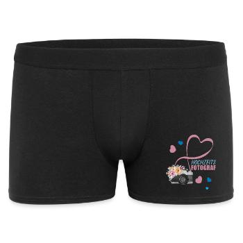 Hochzeitsfotograf - Männer Boxer Shorts - Schwarz - Vorne
