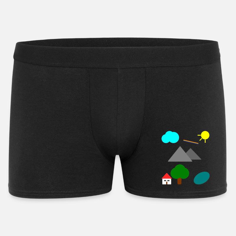 Einfache Landschaft - Männer Boxer Shorts - Schwarz