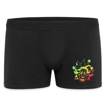 Rainbow Jester Smile Clown Kasper Fasching - Männer Boxer Shorts - Schwarz - Vorne