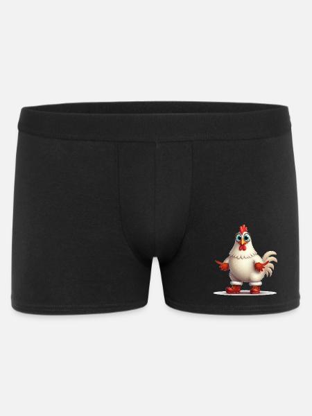Poule fougueuse avec bottes - Boxer Homme - noir