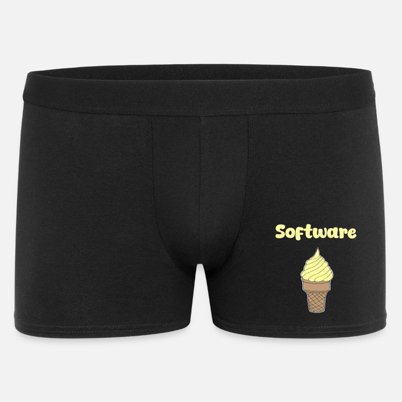 Software Eis Vanille - Männer Boxer Shorts - Schwarz
