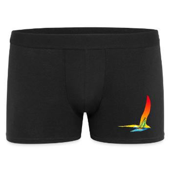 Die Reise des Vogels und des Bootes - Männer Boxer Shorts - Schwarz - Vorne