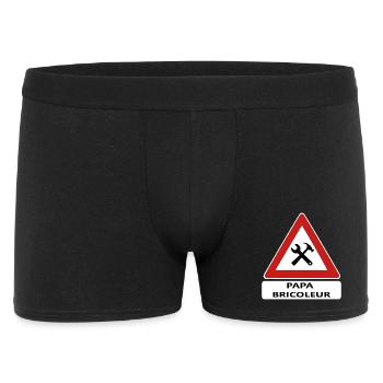 Papa bricoleur - Boxer Homme - noir - Devant