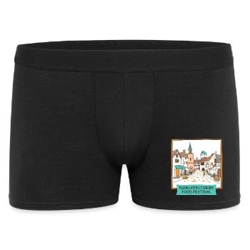 Street Food Festval - Männer Boxer Shorts - Schwarz - Vorne