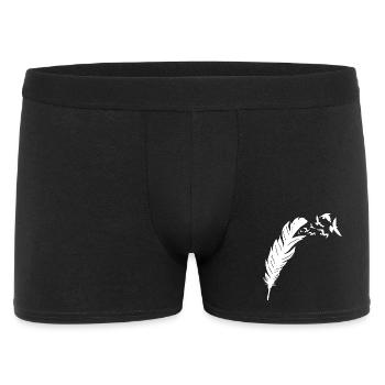 Conception de vol d’oiseau de la liberté à plumes - Boxer Homme - noir - Devant