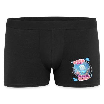 Keep the ocean clean - Men's Boxer Shorts - black - Front