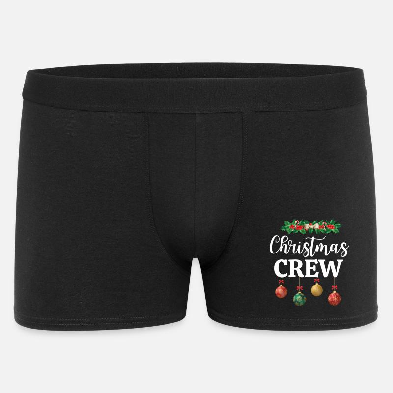 Weihnachts-Crew - Männer Boxer Shorts - Schwarz