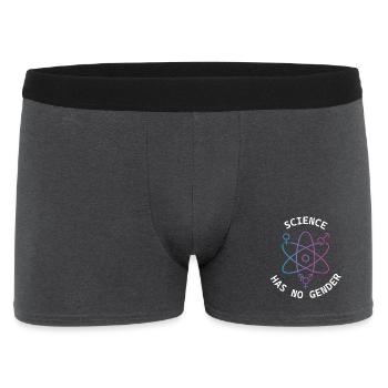 Science has no gender for women and men - Men's Boxer Shorts - charcoal grey - Front
