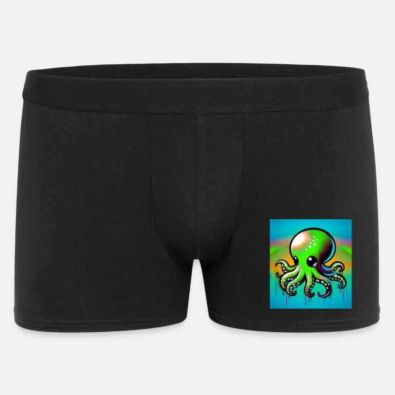 Krake - Männer Boxer Shorts - Schwarz