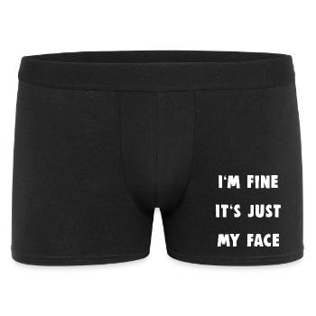 Je vais bien - Boxer Homme - noir - Devant