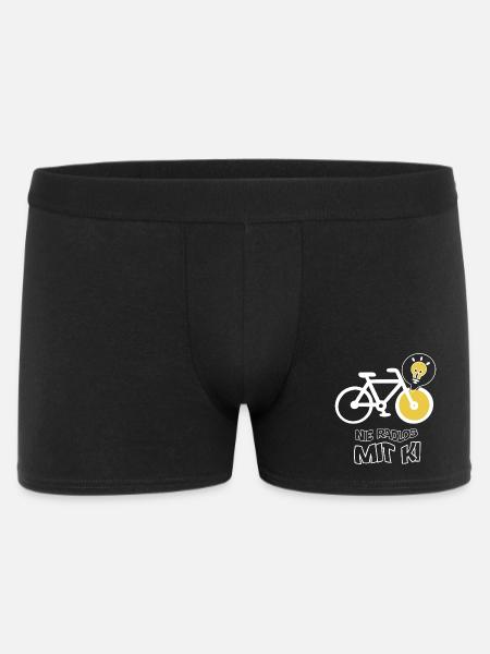 Kreatives Fahrrad mit Lichtbirne Design - Männer Boxer Shorts - Schwarz