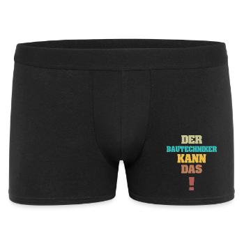 Construction technician as funny - Men's Boxer Shorts - black - Front