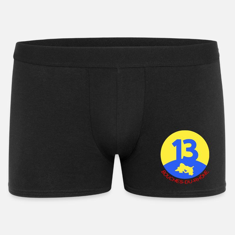 13 Bouches-du-Rhône - Männer Boxer Shorts - Schwarz