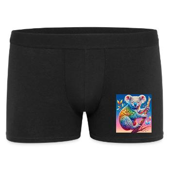 Koala - Männer Boxer Shorts - Schwarz - Vorne