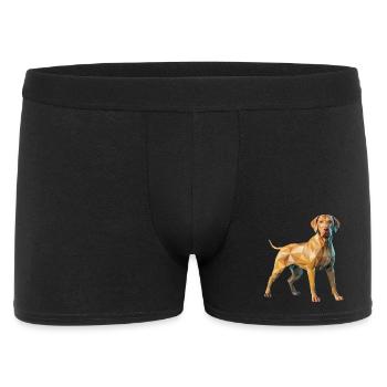 Brown Dog - Cool Low Poly  Logo - Men's Boxer Shorts - black - Front