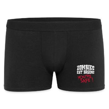 Zombies Eat Brains, you're safe !!! - Boxer Homme - noir - Devant