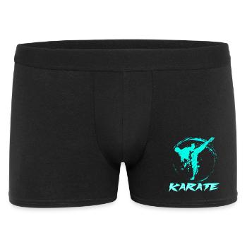 Karate - Männer Boxer Shorts - Schwarz - Vorne