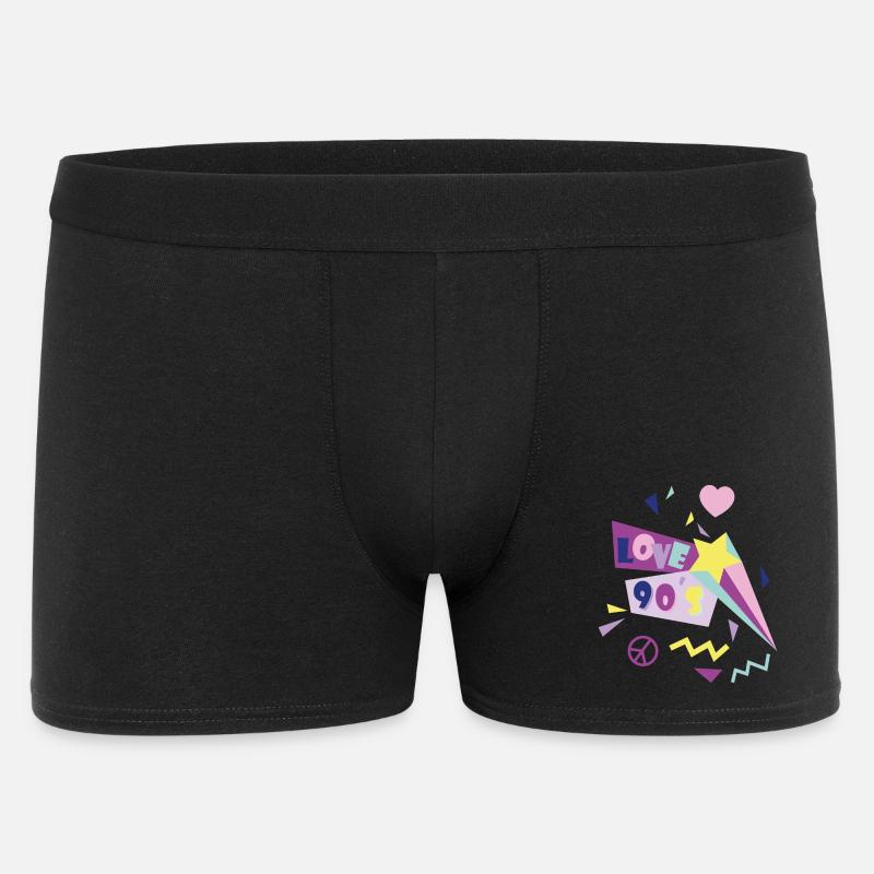 90er - Männer Boxer Shorts - Schwarz