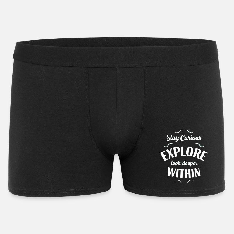 Explore Intérieur Reste Curieux - Boxer Homme - noir