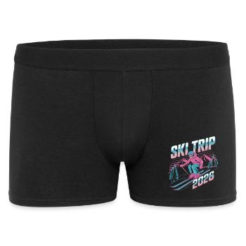 Voyage Ski 2026 Néon Rétro - Boxer Homme - noir - Devant