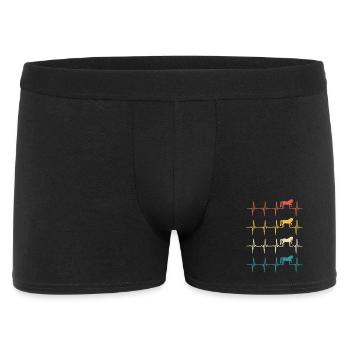 Cheval Retro Battement de cœur cheval - Boxer Homme - noir - Devant