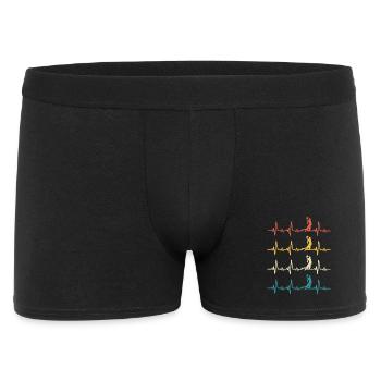 Basketball Retro Heartbeat joueur de basket - Boxer Homme - noir - Devant