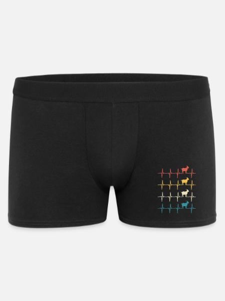 goat heartbeat retro goats - Men's Boxer Shorts - black
