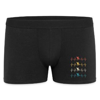 Snowboard Snowboarding Heartbeat Snowboarding - Men's Boxer Shorts - black - Front
