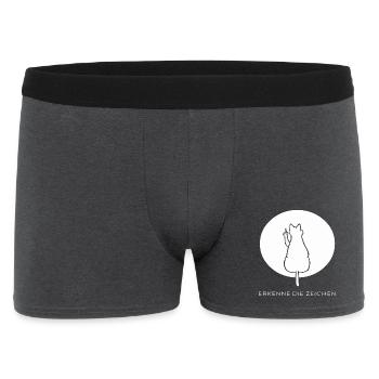 Cat Cats Cat Kitten Kitty Middle Finger - Men's Boxer Shorts - charcoal grey - Front