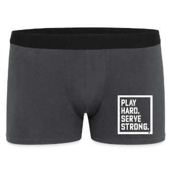 Joue dur Serve fort - Boxer Homme - charbon - Devant