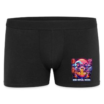 Ramen Neon Cat Kanagawa Retro - Men's Boxer Shorts - black - Front