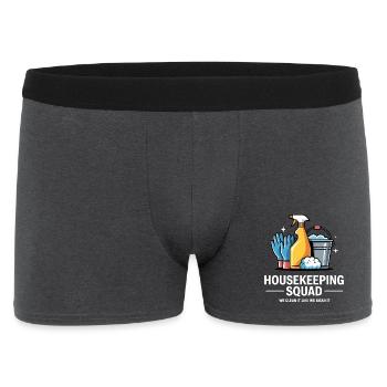 Lustiges Putzen Design - Männer Boxer Shorts - Anthrazit - Vorne