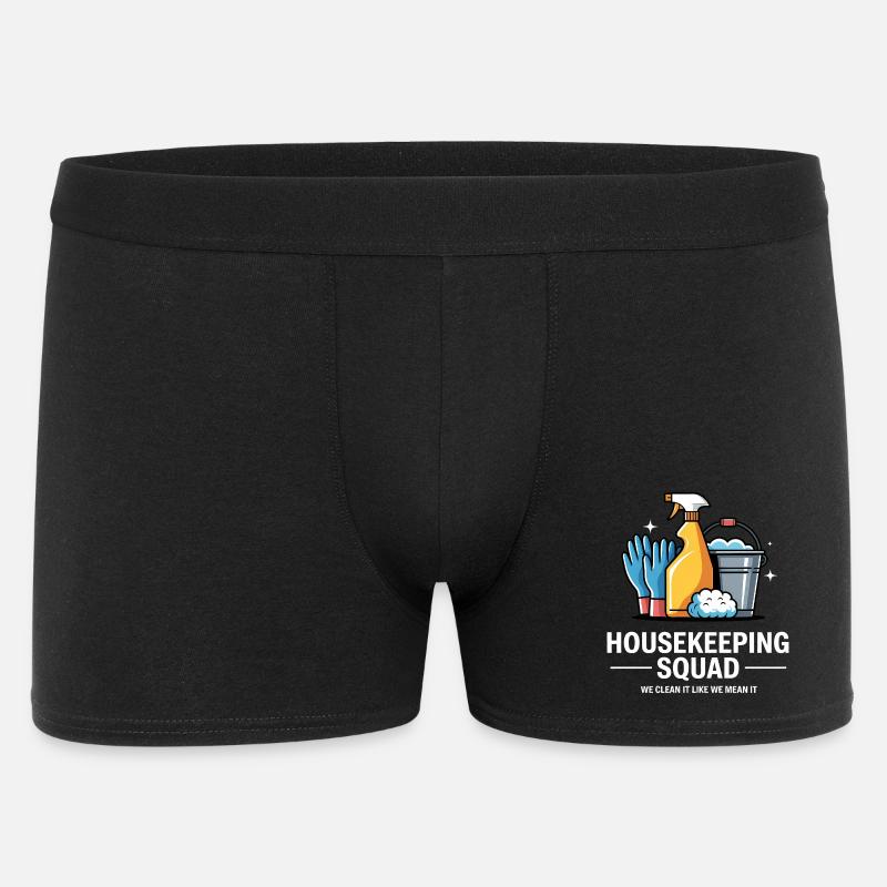 Lustiges Putzen Design - Männer Boxer Shorts - Schwarz