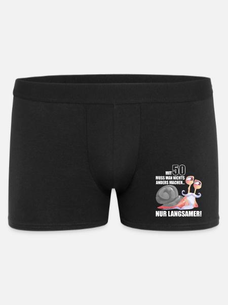 50 Years of Slow Snail bday - Men's Boxer Shorts - black