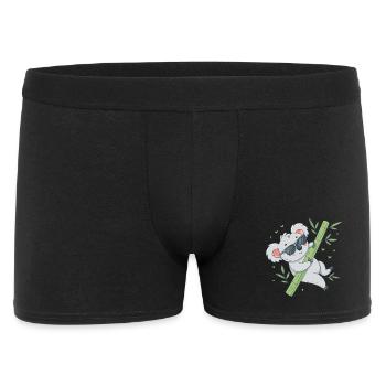 Koala sur bambou avec lunettes - Boxer Homme - noir - Devant