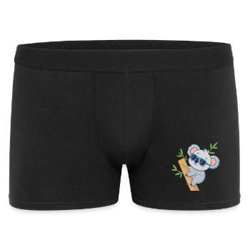 Koala auf Casual Bambus - Männer Boxer Shorts - Schwarz - Vorne