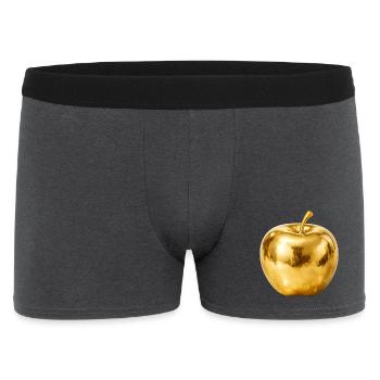 Goldener Apfel – Premium Shine - Männer Boxer Shorts - Anthrazit - Vorne