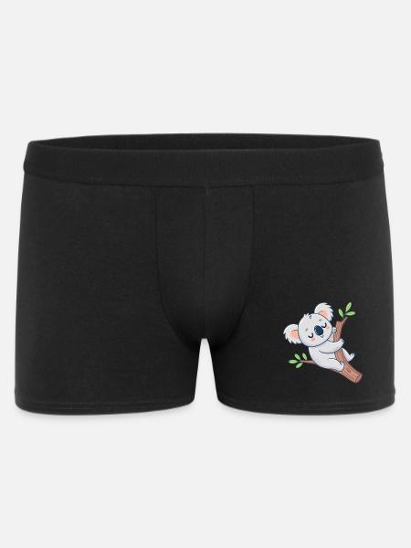 Koala rêveur sur branche joyeuse - Boxer Homme - noir