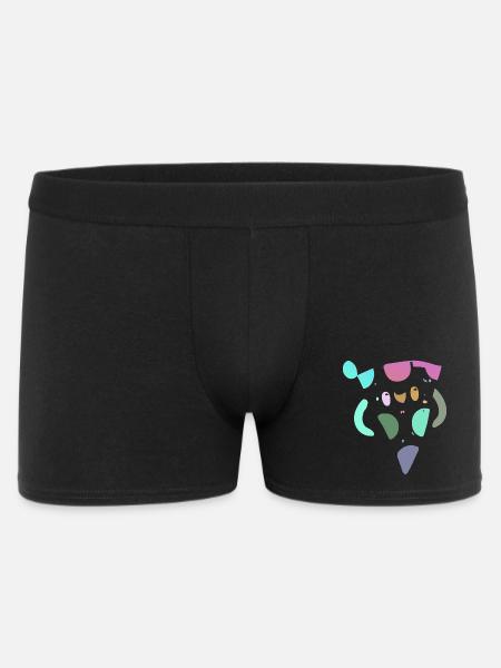 Pastel Abstract Pizza Mosaic - Men's Boxer Shorts - black