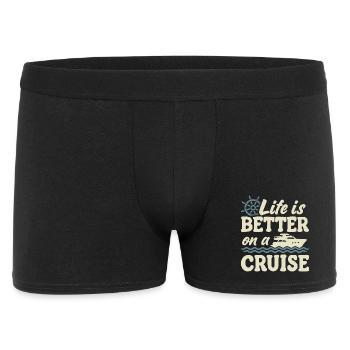 Cruise Ship Summer Vacation Trip - Men's Boxer Shorts - black - Front