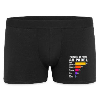 Pourquoi Je Perds Au Padel Cadeau padeliste  - Boxer Homme - noir - Devant