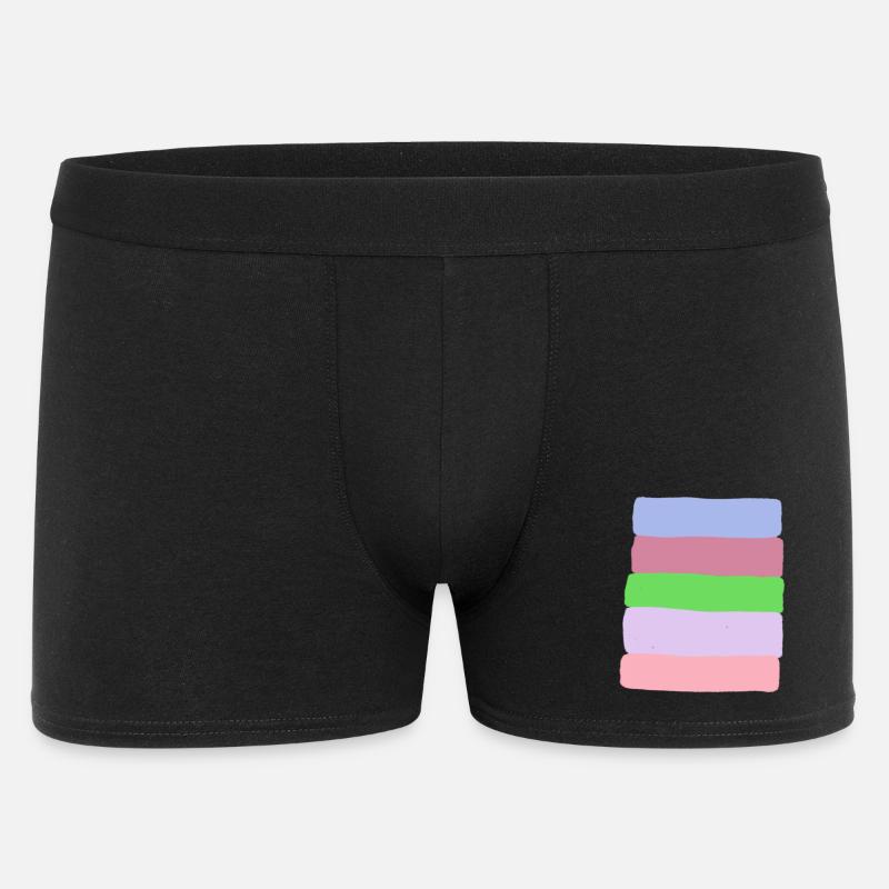 Pastel Stripe Stack - Men's Boxer Shorts - black