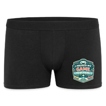 J’ai mis ma partie en pause – j’ai atterri ici - Boxer Homme - noir - Devant