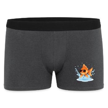Golden Fish Summer Glasses - Men's Boxer Shorts - charcoal grey - Front