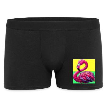 flamingo - Men's Boxer Shorts - black - Front