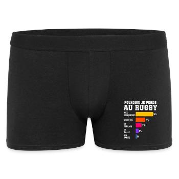 Pourquoi Je Perds Au rugby  - Boxer Homme - noir - Devant
