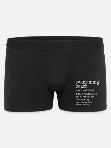Schwimmtrainer-Definition Lustige Typografie - Männer Boxer Shorts - Schwarz